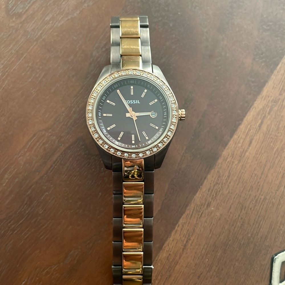 Fossil Chocolate and Rose Gold Ladies Watch